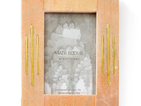 MATR BOOMIE Jaipuri 4x6 Picture Frame - Pink Carved Marble For Cheap