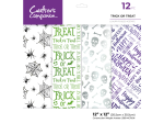 Crafters Companion 12” x 12” Luxury Foiled Acetate Pack - Trick or Treat For Discount