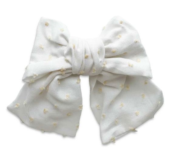 Eva s House Swiss Dot Cotton Sailor Bow-Multiple Colors! Hot on Sale