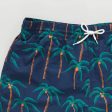 Pink Chicken Men s Swim Trunks in Navy Palms Hot on Sale