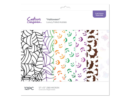 Crafter s Companion Luxury Foiled Acetate Pack - Halloween on Sale