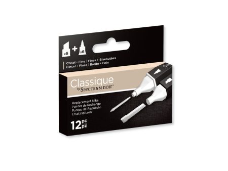 Spectrum Noir Accessories - Chisel Fine Nib 12pc For Discount