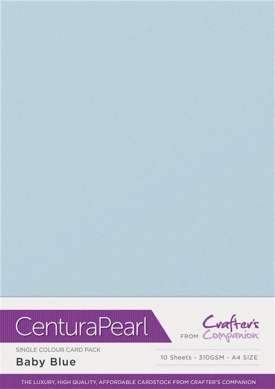 Crafter s Companion Centura Pearl Single Colour A4 10 Sheet Pack - Baby Blue Online now