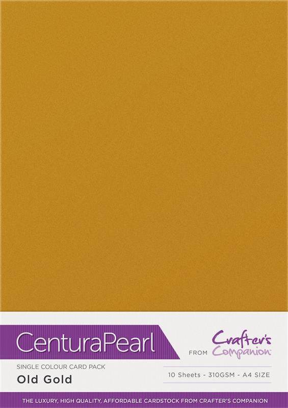 Crafter s Companion Centura Pearl Single Colour A4 10 Sheet Pack - Old Gold Cheap