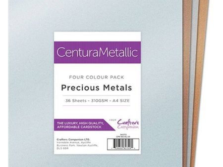 Crafter s Companion Centura Pearl Metallic A4 36 Sheet Pack - Precious Metals Online now