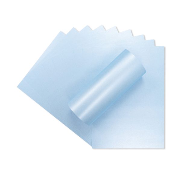 Crafter s Companion Centura Pearl Single Colour A4 10 Sheet Pack - Baby Blue Online now