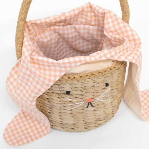 Meri Meri Gingham Bunny Straw Bag Online Hot Sale