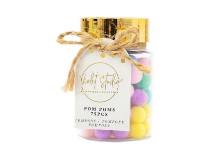 Pom Pom Jar -Pastels Pastels - 75pcs - Violet Studios For Discount