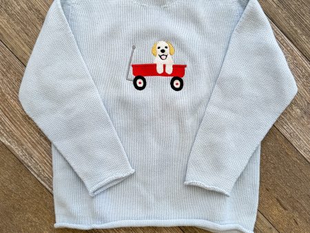 A Soft Idea Puppy Love Roll Neck Sweater in Light Blue Cheap