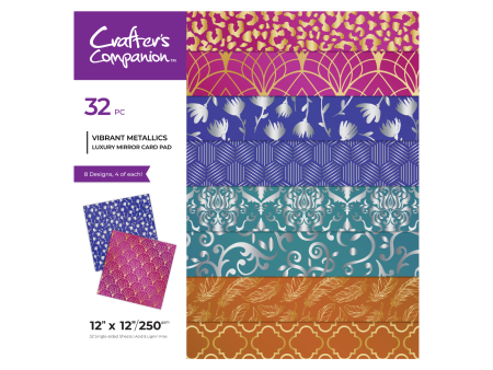 Crafter s Companion - Luxury Mirror Card Pad 12  x 12  - Vibrant Metallics Online Sale