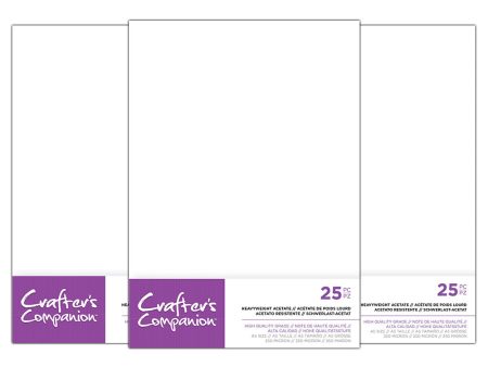 Crafter s Companion A5 Heavyweight Acetate 3pk Online