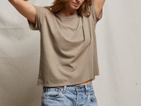 perfectwhitetee Harley Boxy Tee in Mushroom Fashion