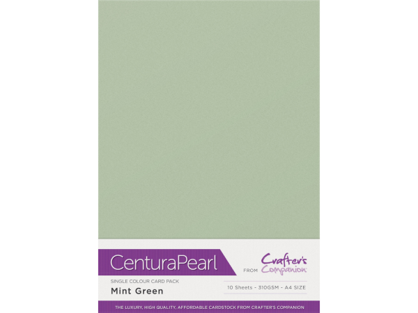 Crafter s Companion Centura Pearl Single Colour A4 10 Sheet Pack - Mint Discount