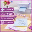 Crafter s Companion Centura Pearl Single Colour A4 10 Sheet Pack - Baby Blue Online now