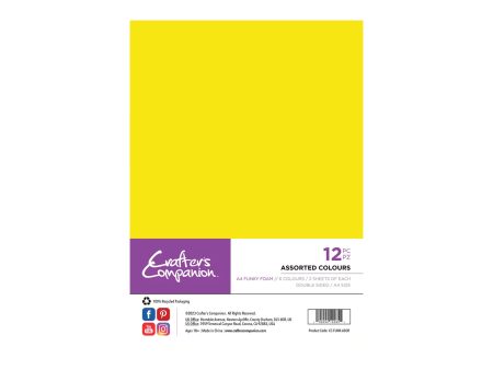 Crafter s Companion A4 Funky Foam - Assorted Colours - 12 Pack For Cheap