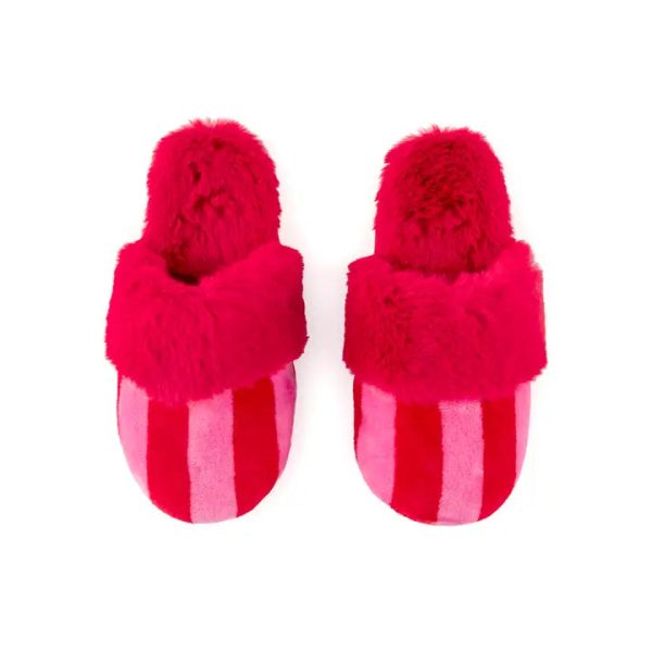 Shiraleah Felicity Stripe Slippers in Red Online now