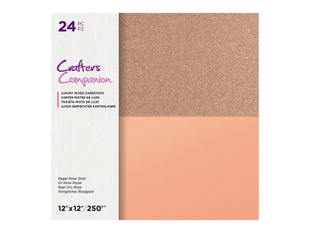 Crafter s Companion 12  Mixed Cardstock Pad - Regal Rose Gold Online now