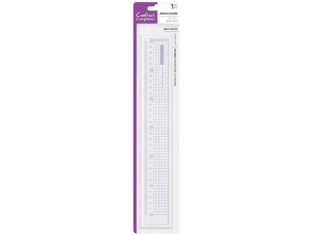 Crafter s Companion - Metal Edge Acrylic Ruler (30cm) Online now