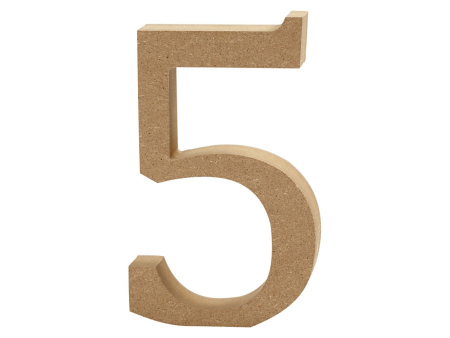 Creativ Wooden Number - 5 Supply