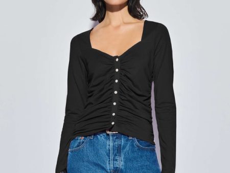 Nation Ltd Jordana Top in Jet Black Online