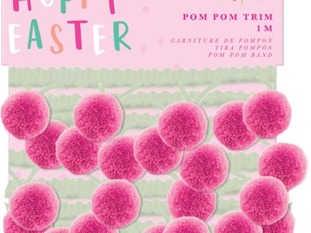 Pom Pom Trim - Hoppy Easter - 1m - Violet Studios Fashion