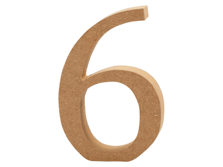 Creativ Wooden Number - 6 Online now