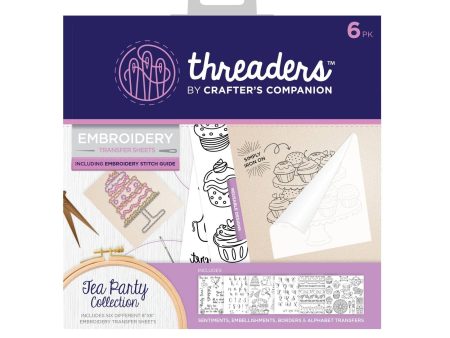 Threaders Embroidery Transfer Sheets - Tea Party Folded Supply