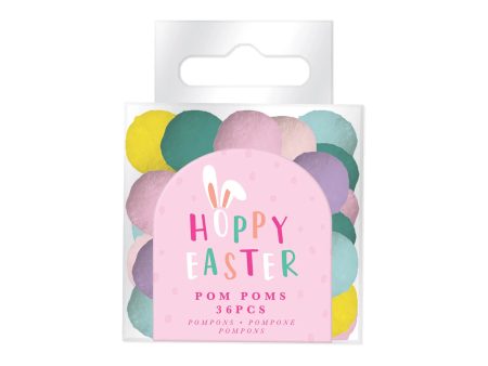 Pom Poms - Hoppy Easter - 36pk - Violet Studios Supply