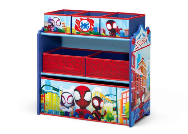 Spidey and His Amazing Friends 4-Piece Toddler Playroom Set – Includes Play Table and 6 Bin Toy Organizer Sale