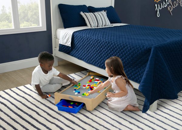 Play N Store Building Bricks Play Table with 100+ Play Bricks Included Discount