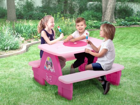 Minnie Mouse 4 Seat Activity Picnic Table with LEGO Compatible Tabletop Online