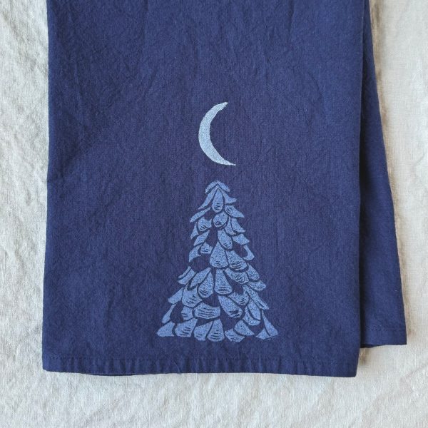 New: Deep blue coastal tea towels on Sale