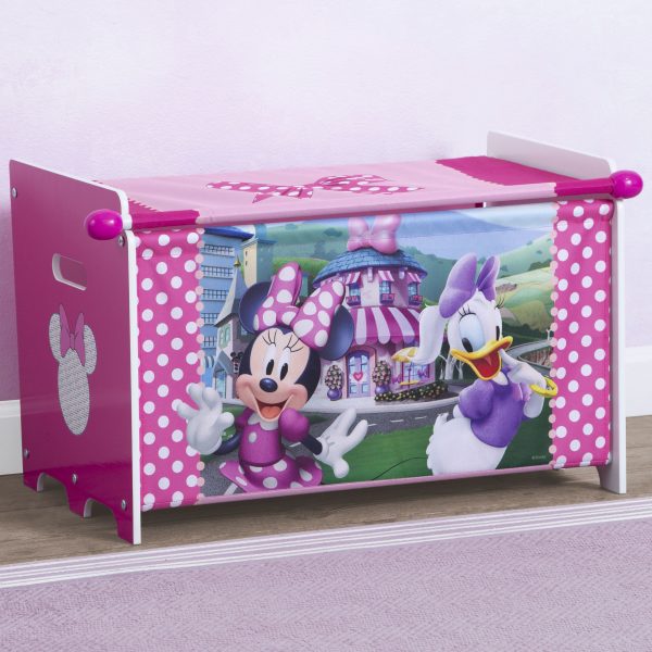 Minnie Mouse Toy Box with Retractable Fabric Top Cheap