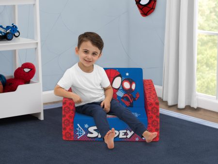 Marvel Spidey and His Amazing Friends Cozee Flip-Out Chair - 2-in-1 Convertible Chair to Lounger for Kids Online Hot Sale