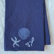 New: Deep blue coastal tea towels on Sale