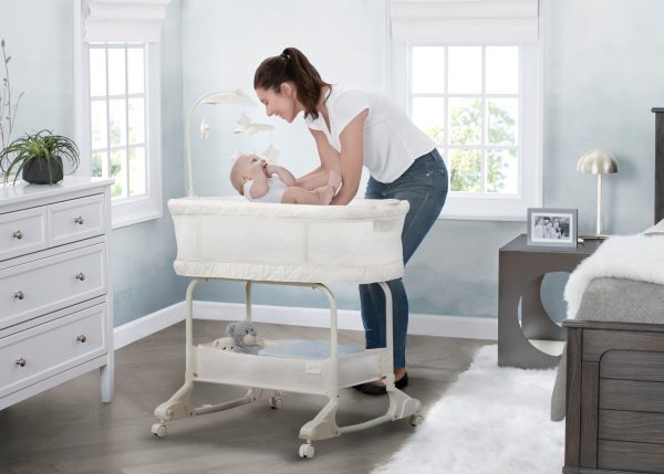 SleepCool Rocking Bassinet with Airflow Mesh Online now