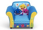 Baby Shark Upholstered Chair with Sculpted Plastic Frame For Sale