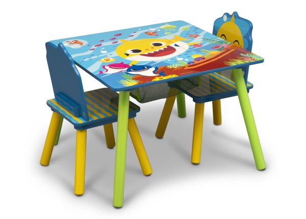 Baby Shark Kids Table and Chair Set With Storage Cheap