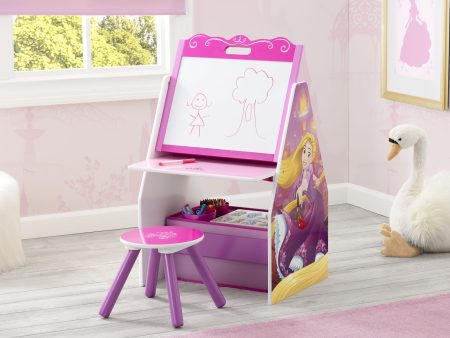 Princess Activity Center - Easel Desk with Stool & Toy Organizer For Sale