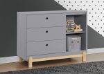 Poppy 3 Drawer Dresser with Cubbies For Discount