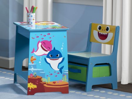 Baby Shark Wood Art Desk and Chair Set Cheap