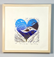 Follow Your Heart: linocut print (unframed) For Sale