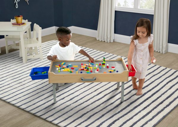 Play N Store Building Bricks Play Table with 100+ Play Bricks Included Discount