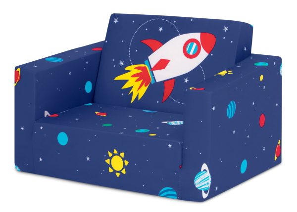 Spaceship Cozee Flip Out Chair - 2-in-1 Convertible Chair to Lounger for Kids Fashion