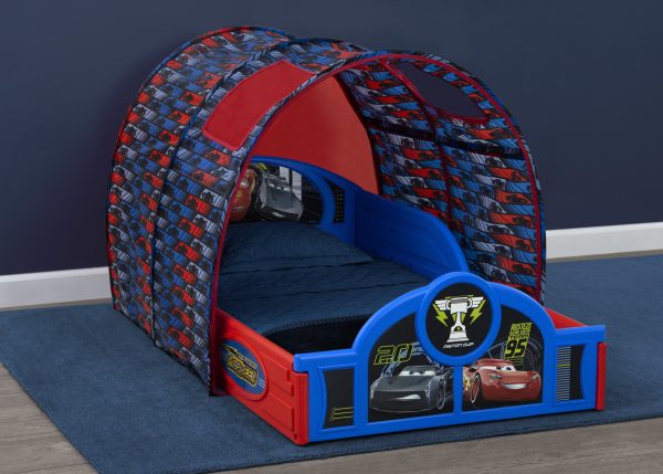 Cars Sleep and Play Toddler Bed with Tent For Sale