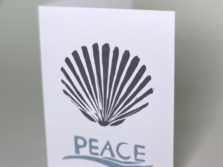 Scallop Shell Peace Notecard Sale