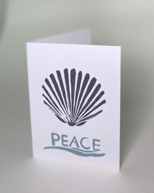 Scallop Shell Peace Notecard Sale