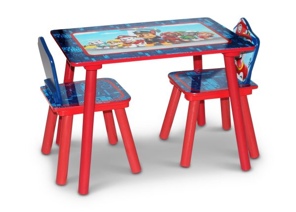 Nick Jr. PAW Patrol 4-Piece Playroom Solution  – Set Includes Table and 2 Chairs and 6-Bin Toy Organizer Hot on Sale