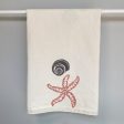 Peach Starfish Coastal Natural Tea Towel Online