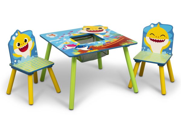 Baby Shark Kids Table and Chair Set With Storage Cheap